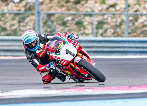Sebastien Serra sur le championnat Protwin sur Ducati 996 Fogarty