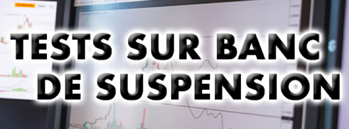 Mesure et analyse de suspensions sur banc : tests amortisseur et fourche (courbes force/vitesse), mesure de raideur ressort, ressorts à air et ensembles complets.